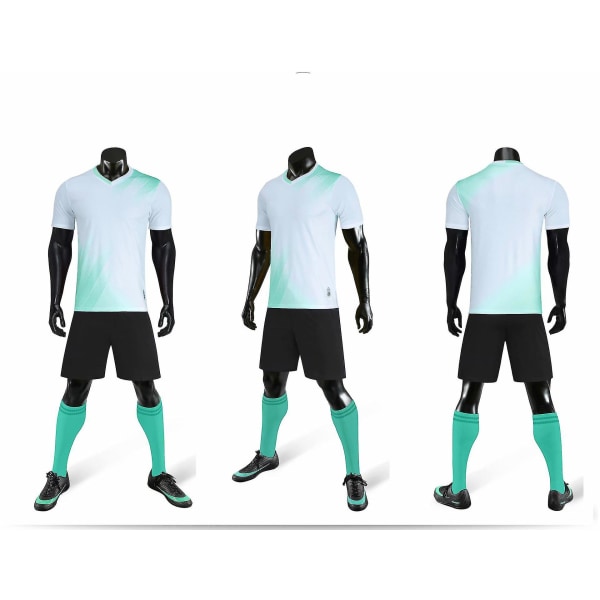 Topp Säljande Herr Fotboll Set Andningsbart Fotbollströja Kläder Kit Lag W B XL