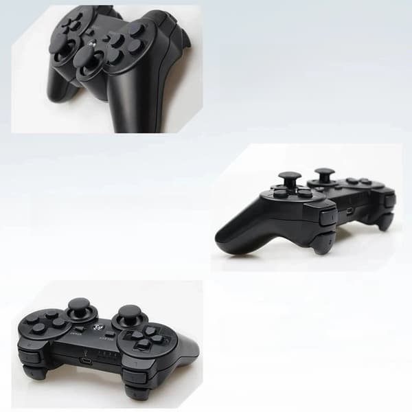 Grön trådlös Bluetooth-gamepad med pekplatta & mikrofon, kompatibel med PS & PC, dubbel vibration