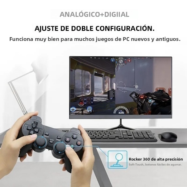 Sort Z01X Trådløs Spilcontroller Kompatibel med Switch, PC, Android og iOS, Gyro, Turbo