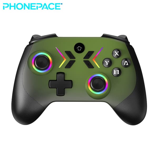 Trådløs Bluetooth-kontroller med flokkingsoverflate og Type-C, kompatibel med PS4, iOS, Android, Switch og PC
