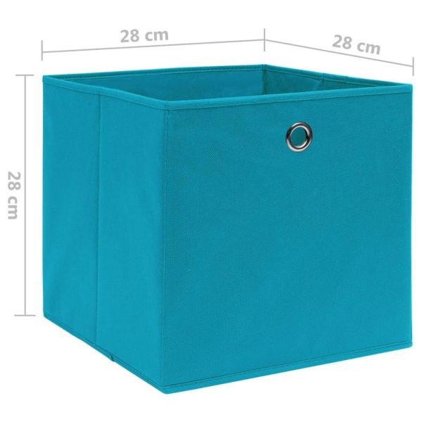 Förvaringslådor 4 st non-woven tyg 28x28x28 cm babyblå Blå 1c2b | Blå |  1700 | Fyndiq