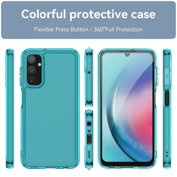 Tpu phone case för Samsung Galaxy A25 5g Transparent Blue