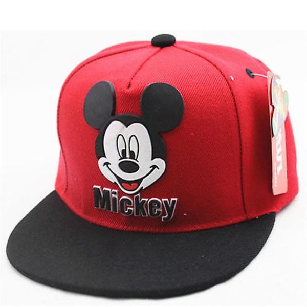 Barn Pojkar Flickor Mickey Mouse Baseballkeps Justerbar Solhatt Red