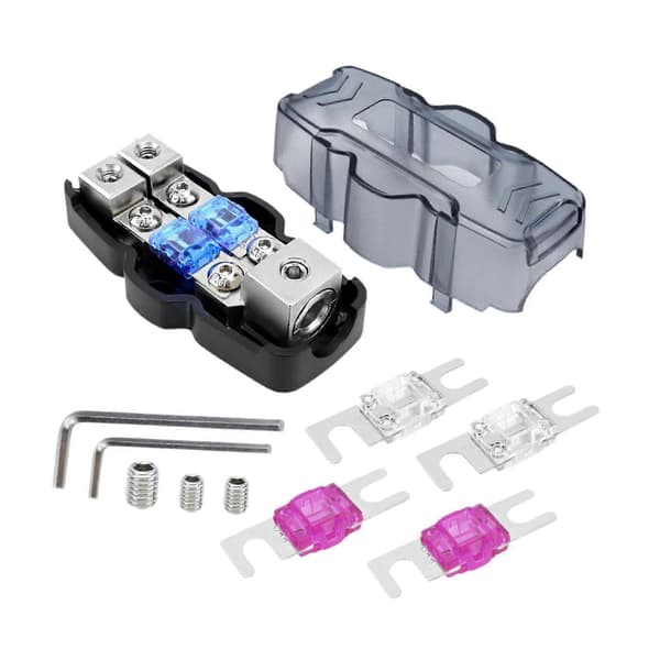 Säkrad distributionsblock Bilens säkringsbox Bärbar 60A 80A 100A Kompakt w Install Accessory