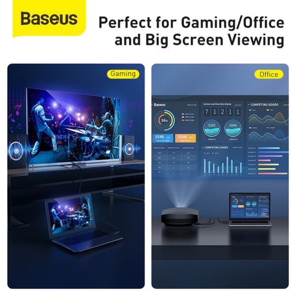 Baseus 5m 4K HD HDMI - HDMI Kabel Sort size 249