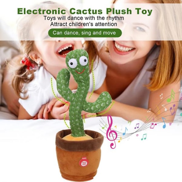 1 stk elektronisk kaktus plysj leke syng danse kaktus Pedagogisk barn leke for barn
