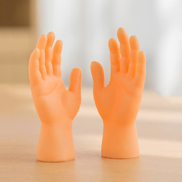 Miniatyyrinen sorminukke Pieni käsi Sormisuojus Kämmenen muotoinen Litteä käsi Minikäsi Right hand