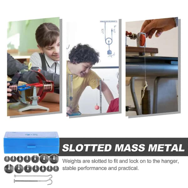 1 set slitsad massmetall slitsade vikter laboratoriemetall slitsad massa för experiment
