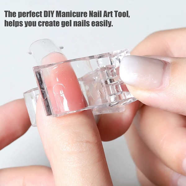 Nail clip for gel nails ABS Transparent