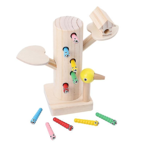 1 sarja magneettinen lintupyyntimatolelu lasten sisäkäyttöön tarkoitettu pöytälelu, opettavainen puinen lelu