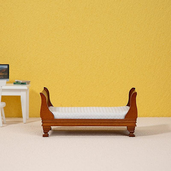 Miniatyyrihuonekalut Lelut Nuketalo DIY Koriste Tarvikkeet Mini 1:12 Eurooppalainen Yhden Hengen Sänky