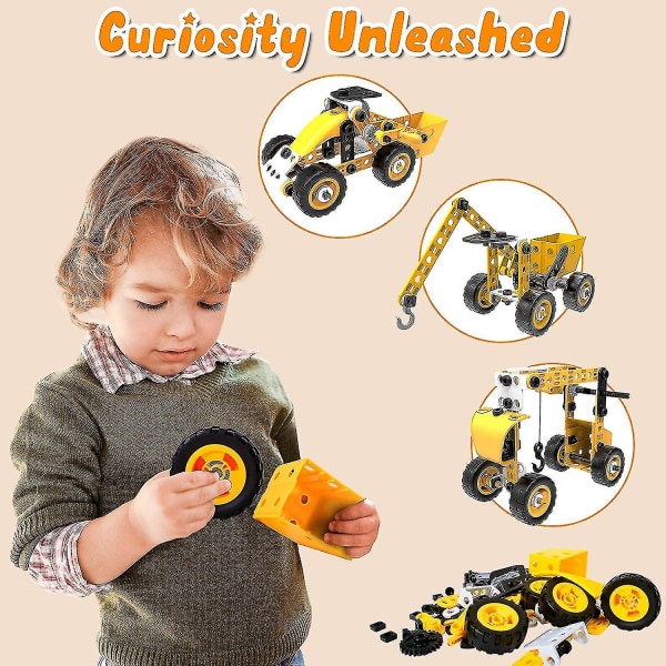 2023 Pedagogiska Byggleksaker Stem Learning Kit, Byggklossar För Förskollärare, Engineering Toys Kreativ Set Present För Pojkar Ålder 5 6 7 8 9 10