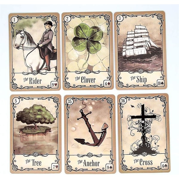 Under Roses 36-kortars orakelkortlek Under Rose Full English Mystery Divination Familjesammankomst Kul Tarot Brädspel
