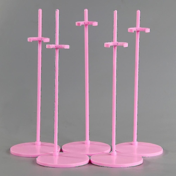 Sinknap 25cm DIY Dockstöd Stativ Displayhållare Barn Flicka Modell Leksak Tillbehör Transparent 5pcs