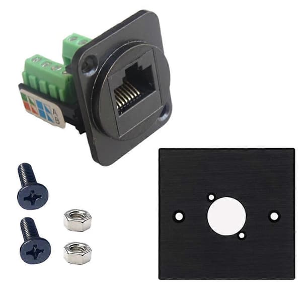 5 RJ45 CAT.5E kabelanslutningar nätverksdatormoduler (svart)