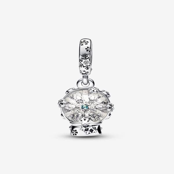 Pandora - Snowflake Snow Globe Charm - Sterling Silver