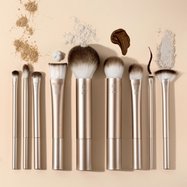 Au Naturale Meikkisivellinsetti, Pohjustukseen, Puutereille ja Peitevoiteille, Ensiluokkaiset Kasvosiveltimet, 9 Osan Setti Blonde