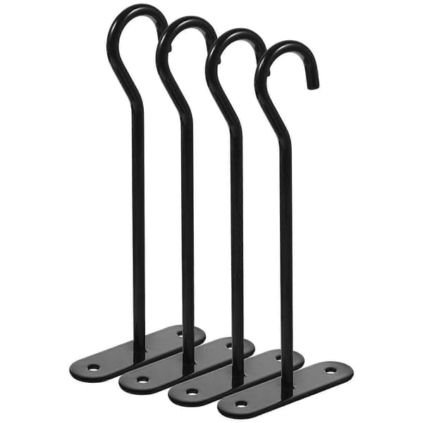 4 Sarjaa Kattoruukkukoukkuja Seinäkiinnitettävät Kasvikoukut Monitoimiset Kasvikoukut Kattokoukut Black 15X7CM