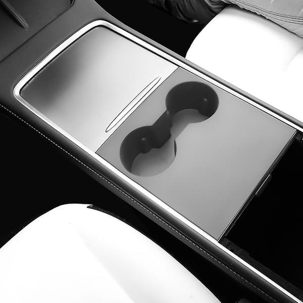 Tesla Model 3 Model Y Midtkonsoll Vannkoppmatte for Model3Y Silikon Sklisikker Vannkoppholder Tilbehør| |