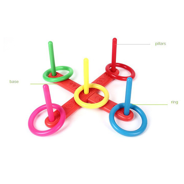 Hoop Ring Toss Plast Ring Toss Quoits Trädgårdsspel Pool Leksak Utomhus Kul Set NY