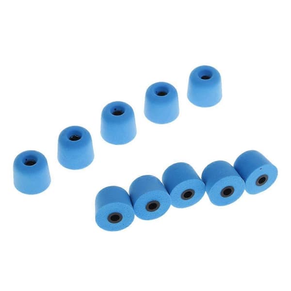 10x 3,0 mm Eard Memory Foam Ørepropper for In-Ear Hodetelefon Svart blue