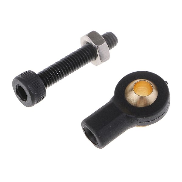 10 stk M3 metallkulehodeholder stangende kuleledd for Rc-bil 3xh6xl20mmxm3