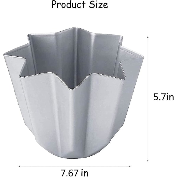 Pandoro-form, ottekantet bageform, pandoro-kageform, slip-let mousse-ostekakeform, anode dyb