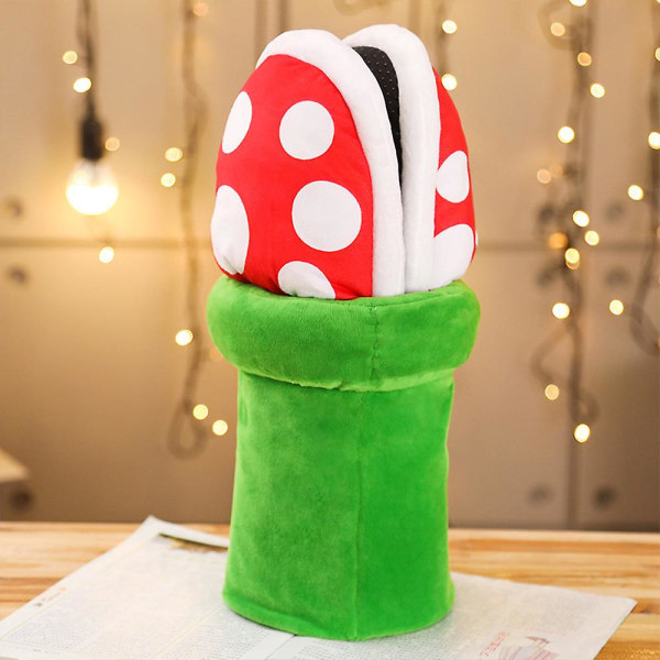 Super Mario Piranha Plants Plysj Morsomme Tøfler Loafer Med Pipe Pot Holder Kvinner Menn Tenåringer Ideell Julebursdagsgaver