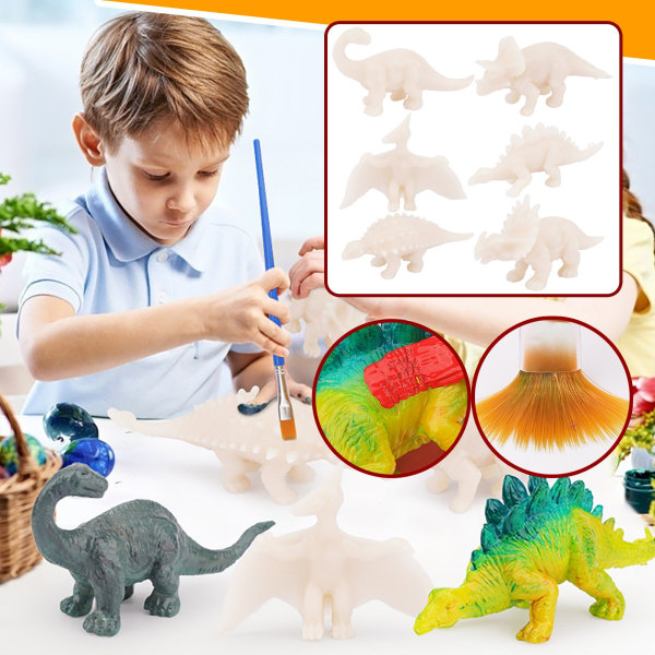 Doodle dinosaurie 3D målad dinosaurie handfärg målning leksaker