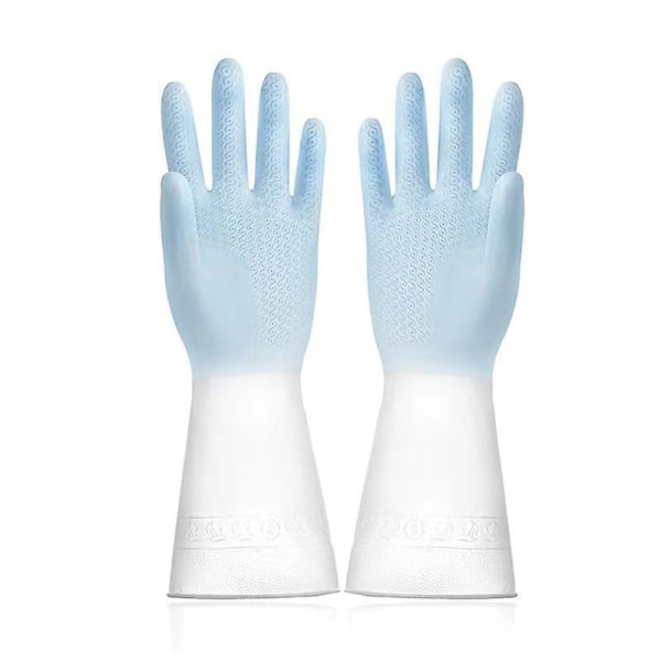 Handsker gummi rengøringshandsker latex tynde nbr handsker holdbare vandtætte fortykket Sky blue S