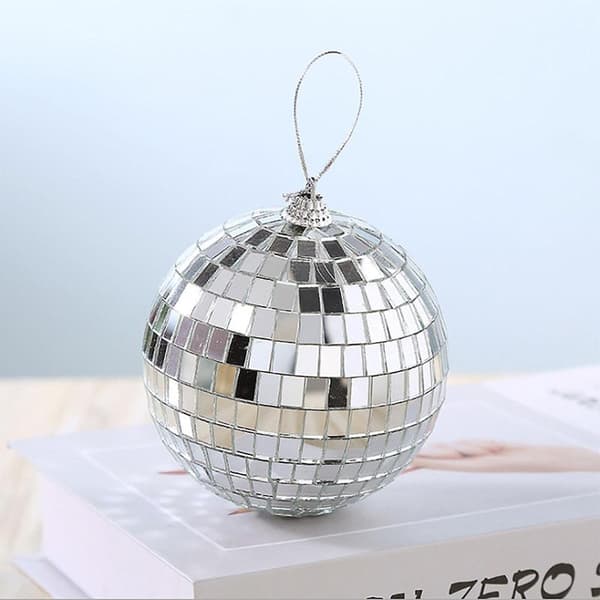 6 stk. Mini Diskokugle Festdekorationer Sølv Mini Plastpynt Små Diskokugler Sølv Sølv Silver 4CM