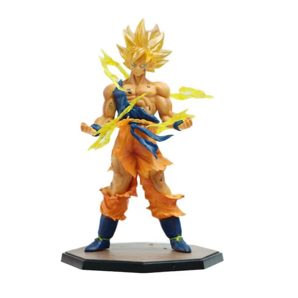 Dragon Ball Z Son Goku Super Saiyan Anime Figur Goku Figur Presenter Heminredning Tårta Topper