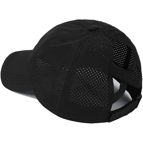 Dam Criss Cross Hästsvans Keps Justerbar Hög Mesh