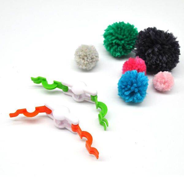2 st Pompom-tillverkare för fluffbollvävare, nål, DIY-ull, stickningshantverk