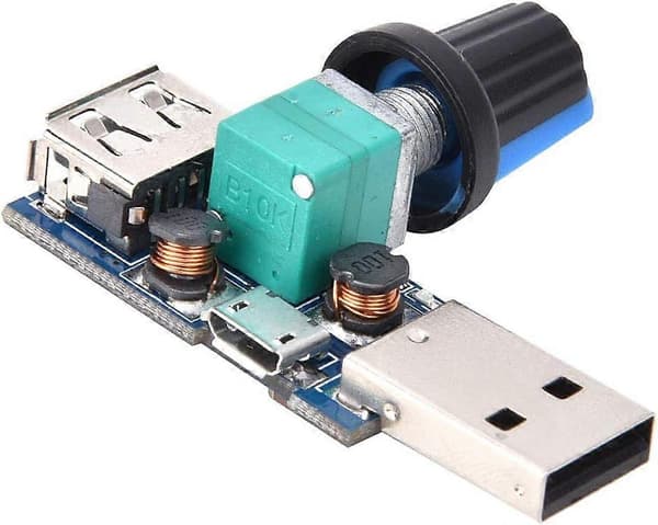 Hastighetskontroller, Materiale USB-viftekontroller Justerbar vindkraft med bredt spenningsområde for vanlige 5V USB-vifter