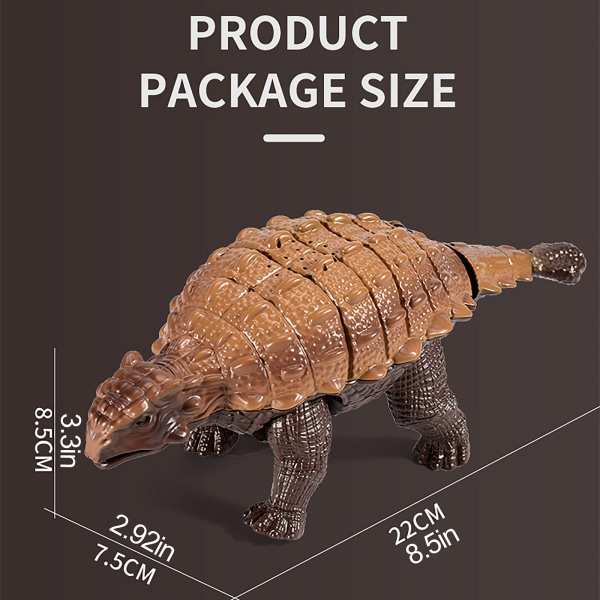 Dinosaur fjernkontroll elektrisk simulering Ankylosaurus rygg leketøy for barn