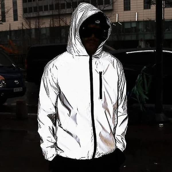 Vattentät Varm Reflexjacka Hög Synlighet Säkerhetsjacka Lättvikt-MEINI 5XL