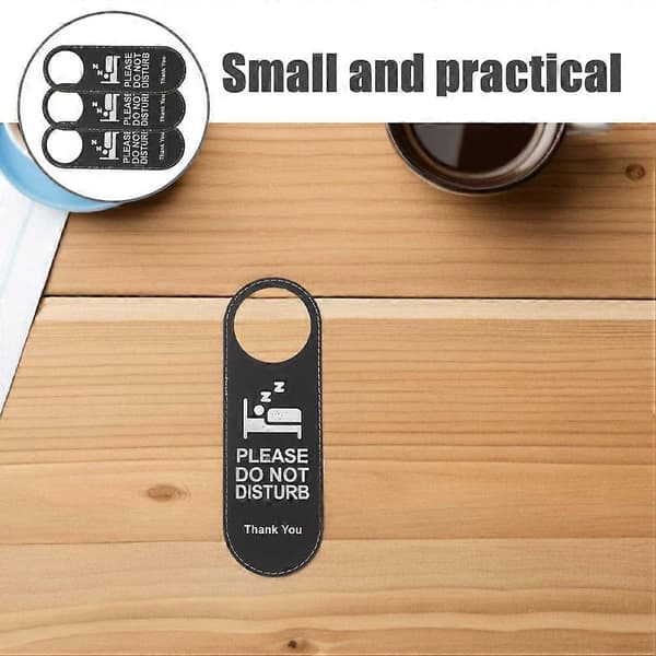 Stör ej-dörrskylt för hotell 12 st 24X8CM Black