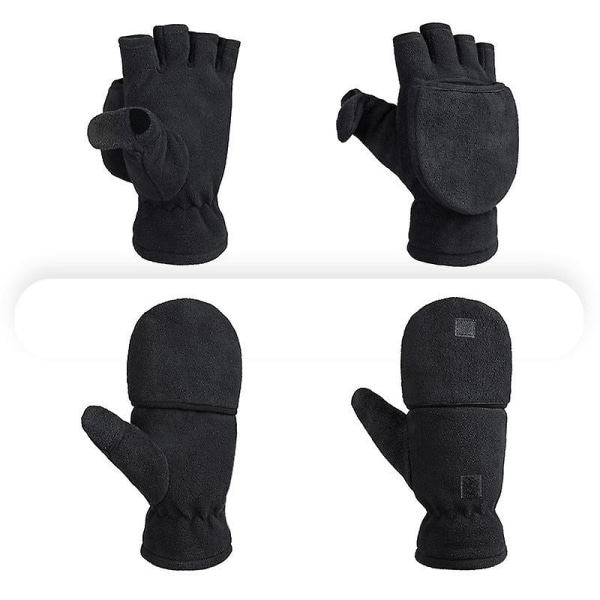 Handsker efterår og vinter mænd og kvinder spiller spil spiser kylling flip åbne finger foto handsker M