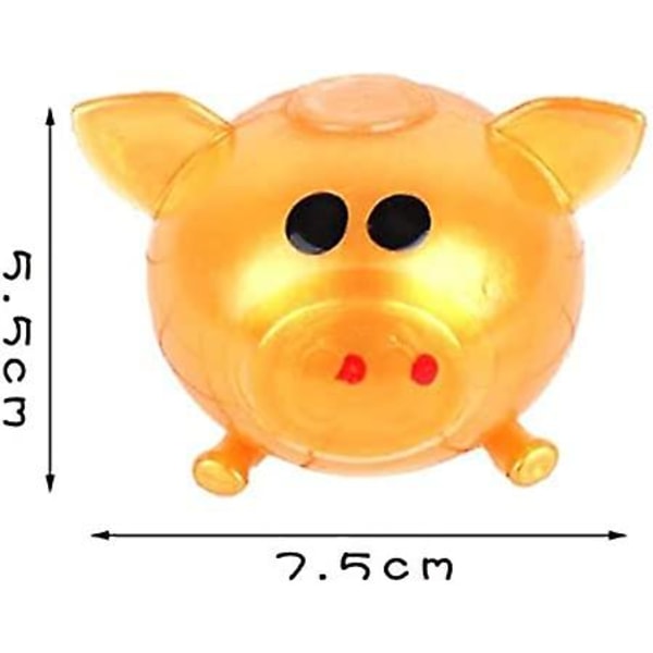 2 stk. Splat Pigs Antistress Pig Splat Ball Stress Relief Pig Water Ball Venting Sticky Pig Soft Pig Head Toys Morsomt Fidget Sensory Toy For Kids Adults