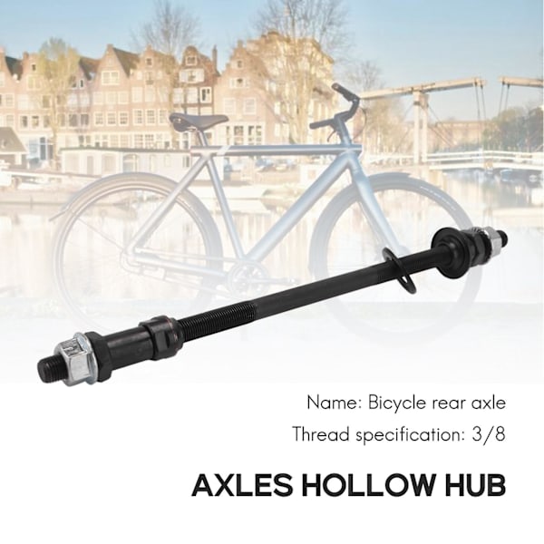 Lengthened 240mm Mountain Bike Snow Bike Bicycle Hubs Rear Axle Refitted Solid Axle Rear Axle Bicyc