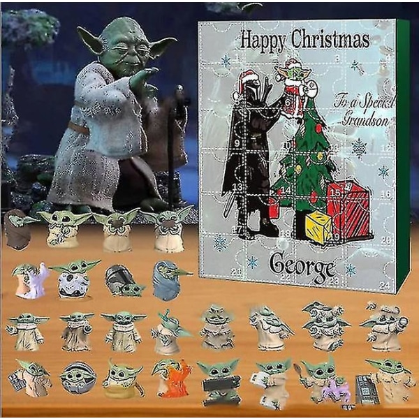 Juleadventskalender 24 dagers nedtellingskalender Yoda Blindboks Leker Gave -a