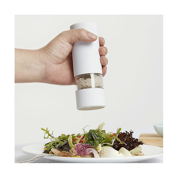 Sähköinen mylly USB automaattinen pippuri ja suola LED-valo 5 tilaa Peper Spice Grain Pulverizer K