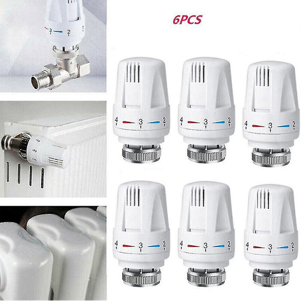 Trv Radiator Termostatisk Hovedvarmelegeme Kontrol Termostat Varmeventil Værktøj [Gratis fragt] 6PCS