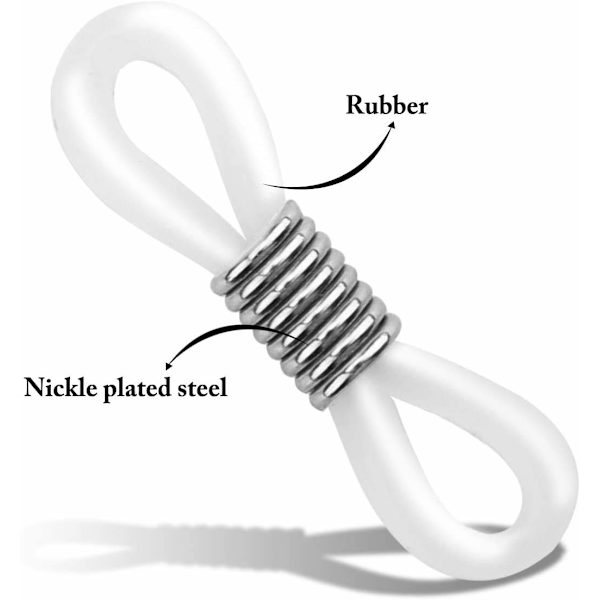 40 stk Brakett Kjede Briller Hale Ring Briller Kjede Holder Silikon Lanyard DIY Perle Kjede Briller Holder Tilbehør