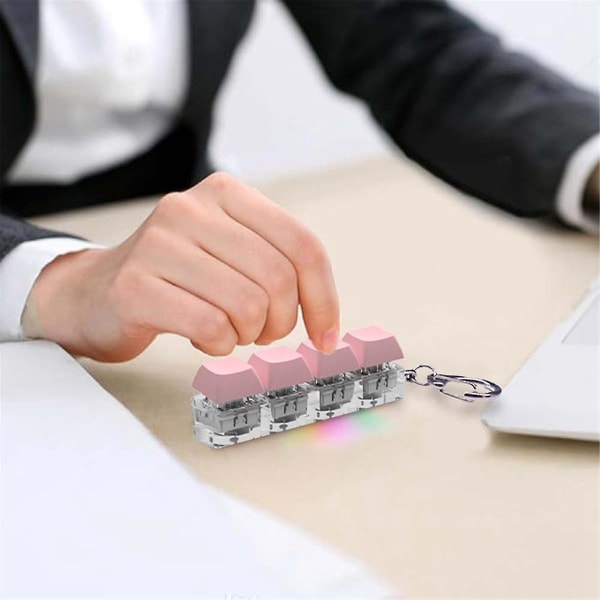 Dekompresjonsleker Tastatur Klikker-leke-tastatur Cube-Toy Mekanisk nøkkel-leke-knapp Stressavlastning for voksne gaver,B