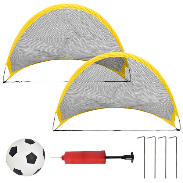 2-pack Mini hopfällbara fotbollsmål för barn utomhus