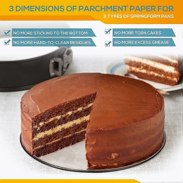 3-delt springformssæt non-stick lækagesikkert til bagning af cheesecake 6' 8' 10' 2025