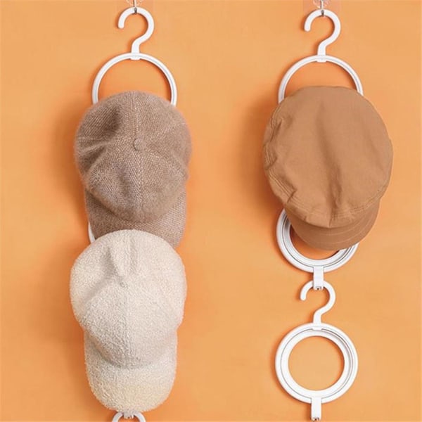 Multifunktionel Hat Hanger Justerbar Opbevaringshylde Skab Garderobe Hat Opbevaring