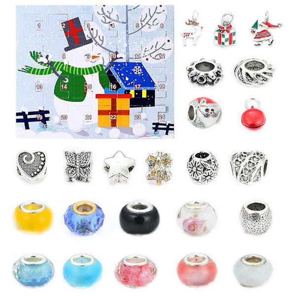 Christmas 24 Day Advent Calendar Bracelets,diy Jewelry Making Kit,advent Calendar 2022 Halloween Christmas